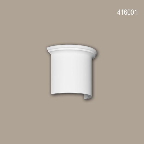 Segment De Demi-Colonne Profhome 416001 Moulure De Faade Colonne lment De Faade Style Toscan Blanc
