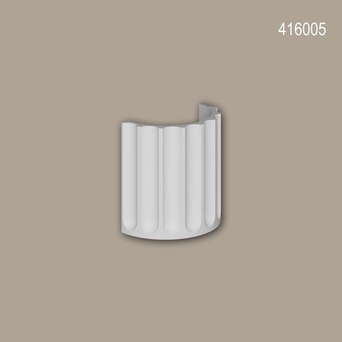 Segment De Demi-Colonne Profhome 416005 Moulure De Faade Colonne lment De Faade Style Ionique Blanc