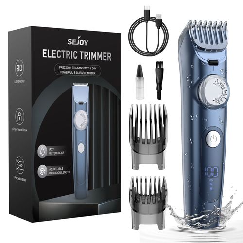Sejoy-Tondeuse  Cheveux lectrique Professionnelle Sans Fil Pour Hommes,Tondeuse  Barbe Et  Cheveux,Machine  Raser - Type Bleu