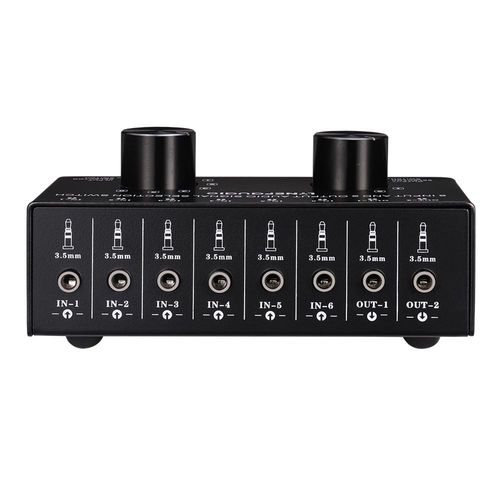 SLecteur 6 en 2 Sorties ou 2 en 6 Couteurs Commutateur Haut-Parleur Sortie SLection de Signal de Source de Son StRO, Interface avec Commutateur de de 3,5 Mm Manuel