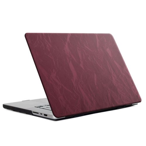 Selencia Coque en velours MacBook Pro 16 pouces (2021) / Pro 16 pouces (2023) M3 chip A2485 / A2780 / A2919 Rouge fonc