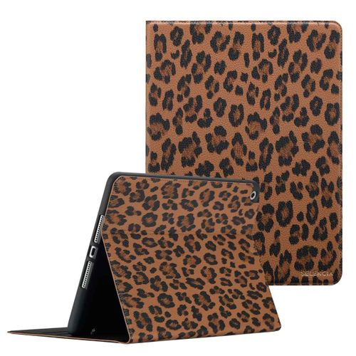 Selencia Coque Tablette Sabi Avec Imprim Lopard Ipad 9 (2021) 10.2 Pouces / Ipad 8 (2020) 10.2 Pouces / Ipad 7 (2019) 10.2 Pouces Mocha Brown