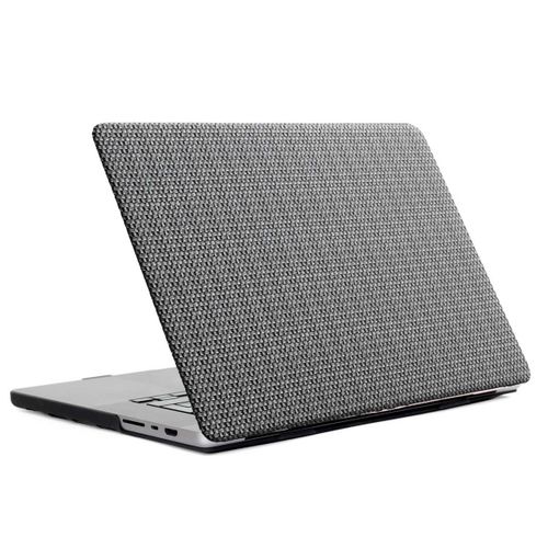 Selencia Coque tisse MacBook Pro 16 pouces (2021) / Pro 16 pouces (2023) M3 chip A2485 / A2780 / A2919 Gris