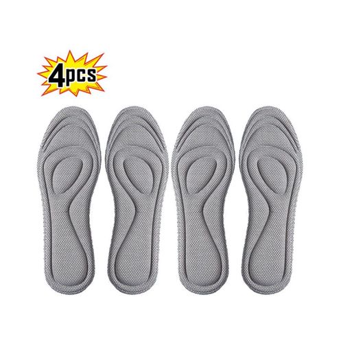 Semelles Orth4wd En Mousse  Mmoire De Forme Pour Chaussures De Dehors, Dsodorisation Antifavorable, Absorption De La Sueur, Coussinets De Course, 2 Paires - Gris