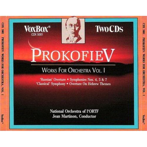 Serge Prokofiev 1891-1953 Symphonie N1 Classique En R Majeur Op 25 N5 En Si Bmol Majeur Op 100 N4 Ut Majeur Op 47 N7 En Ut Dise Mineur Op 131 Par Orchestre National De L'ortf Dir Jean Martinon - Sergei Prokofiev : Ouverture Russe En Ut Majeur Op 72 Ouverture Sur Des Thmes Juifs Hbreux En Ut Mineur Op 34b Par Orchestre National De L'o.R.T.F. Dir Jean Martinon