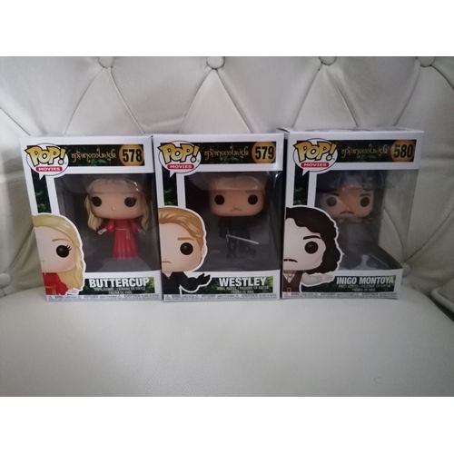 Srie Complte 3 Figurines Funko Pop Movies - Buttercup - Westley - Inigo Montoya - The Princesswide - N578, 579, 580