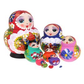 chiwanji Lot de 10 poupées russes non peintes pour enfant. 