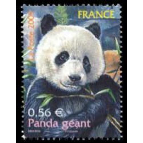 Srie Nature (23) Animaux Disparus Ou Menacs D'extinction : Panda Gant Anne 2009 N 4372 Yvert Et Tellier Luxe
