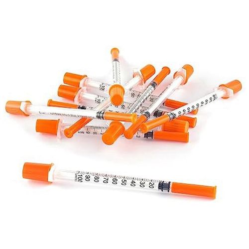 Seringue 1 Ml/Cc Avec Aiguille 30g 0,5 Pouce - Seringue Orange (30g-13 Mm-100pack)