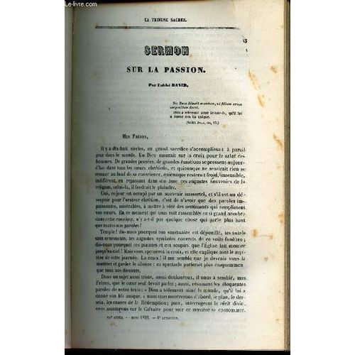 Sermon Sur La Passion / Discours Sur La Divinit De Jesus-Christ - Analyse Et Fragments .   de ABB DAVID / ABB DEPLACE