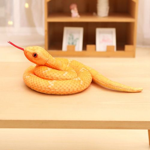 Serpent En Peluche, Faux Serpent, Accessoires De Tour, Poupe Python, Poupe Du Zodiaque, Anne Du Serpent, Mascotte Jaune-120 Cm (0,13 Kg)