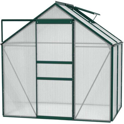 Serre De Jardin En Polycarbonate 4 Mm Et Aluminium Vert meraude Venus Longueur De 321 Cm
