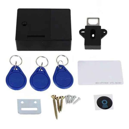 Serrure D'armoire Numrique De Scurit Cache Rfid,Capteur Intelligent Bricolage,Mellocks lectroniques,Serrure  Capteur Invisible Pour Meubles De Garde-Robe - Type Black