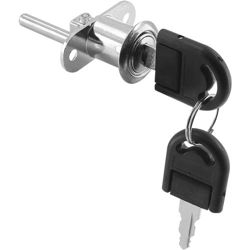 Serrure De Tiroir Pour Meubles Avec Cl, Idale Pour Classeurs, Armoires Et Vitrines, Diamtre De 16 Mm, Fonctionne Avec Un Mcanisme  Piston, Poussoir Avec Cl, Disponible En Arg[Jia5285324]