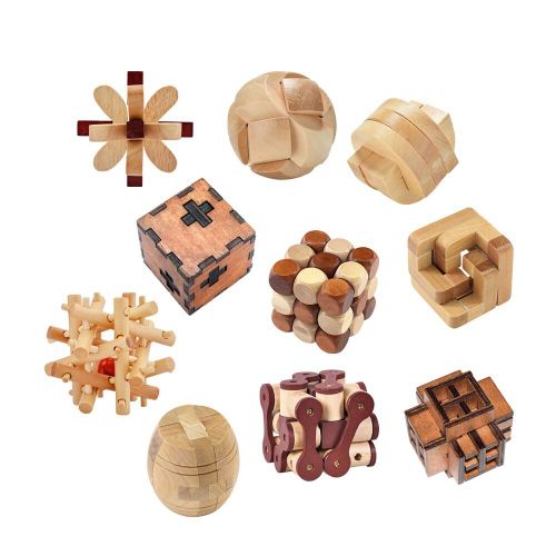 Serrure En Bois 3d Kong Ming Luban, Ancienne Serrure Chinoise Iq, Serrure En Bois, Puzzle ducatif, Jouets, Cube, Pour Enfants