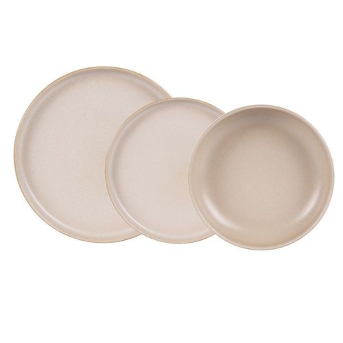 Service D'assiettes Uno Sable Ractif 18 Pices