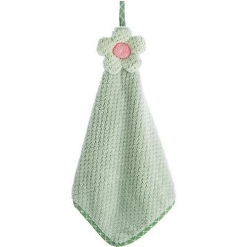 Serviette  Main En Molleton De Corail  Schage Rapide En 3 Secondes, Cuisine paisse, Absorbante, Douce, Chiffon De Nettoyage De La Vaisselle, Type De Fleurs De Soleil, Texture De Treillis