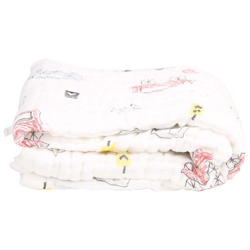 Serviette De Bain Multifonctionnelle En Coton Pour Bebe, Motif Dessin Anime, Pour Le Printemps Et L'automne, Couverture Douce Pour Nouveau-Ne, 105 X 105 Cm