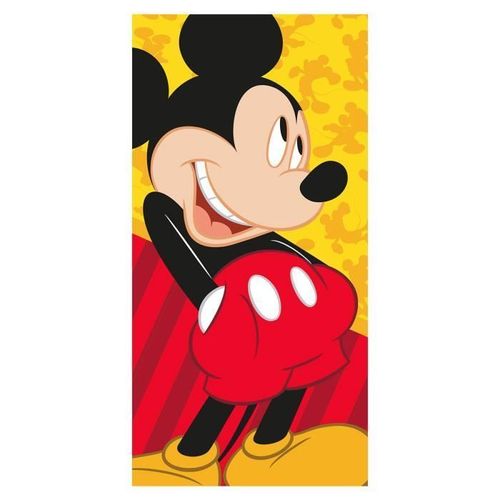 Serviette De Plage Mickey Coton Jaune 320 G-M 70 X 140 Cm