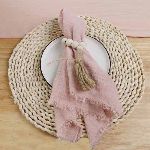 Serviette De Table Rutilisable En Gaze De Coton Rose,35 Documents,24 Pices,32cm,Torchon Minral Rtro Pour Dcoration De Mariage,Ixde Nol