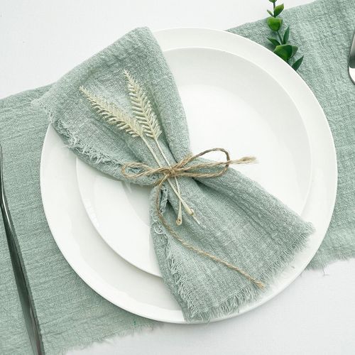 Serviette De Table Rutilisable En Gaze De Coton Rose,Torchon Minral Rtro Pour Dcoration De Ixde Mariage Et De Nol,32x32cm,10 Pices