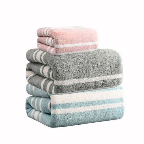 Serviette En Microfibre Pour Scher Les Cheveux, Douce Et Absorbante, 1 Serviette, 2 Serviettes De Bain