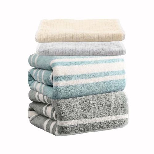 Serviette En Microfibre Pour Scher Les Cheveux, Douce Et Absorbante, 2 Serviettes, 2 Serviettes De Bain