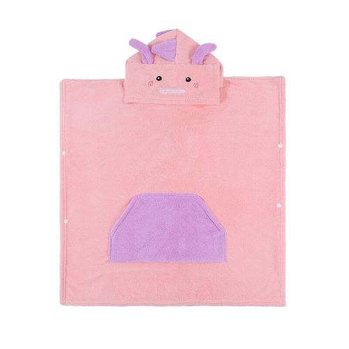 Serviettes De Plage En Coton Pour Enfants,Dessin,Serviette De Bain Dinosaure,Poncho,Peignoir De Bain  Capuche,Couverture Unisexe Pour Filles Et Garons,2-6t - Type Rose