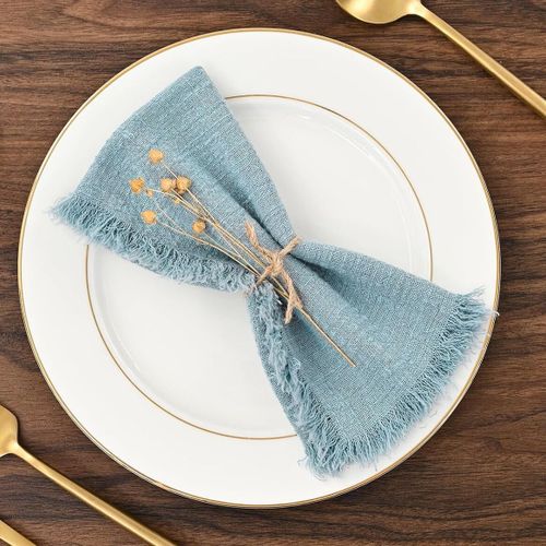 Serviettes De Table Rutilisables En Gaze De Coton Rouge De Nol,Torchon De Grill,Dcor De Table De Fte De Mariage,Serviette Rtro,32x32cm,20 Pices