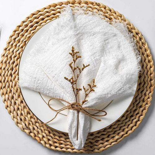 Serviettes De Table Rutilisables En Gaze De Coton Rouge De Nol,Torchon De Grill,Dcor De Table De Fte De Mariage,Serviette Rtro,32x32cm,20 Pices