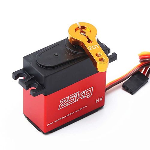Servo numrique 25KG avec bras Servo 25T, engrenage en cuivre tanche IP66, Angle de fonctionnement 180 pour Robot avion bateau 1/12 RC