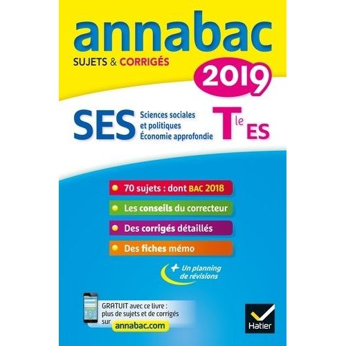 Sciences conomiques Et Sociales Tle Es - Sciences Sociales Et Politiques, conomie Approfondie - Sujets Et Corrigs    Format Beau livre 