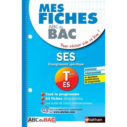 Ses Enseignement Spcifique Tle Es   de Chouly Delphine de  Format Broch 