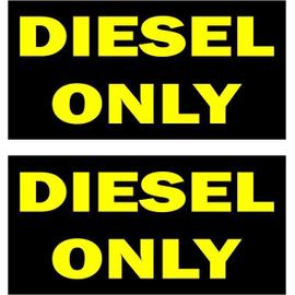 Set 2x autocollant sticker voiture location diesel gasoil seulement only 