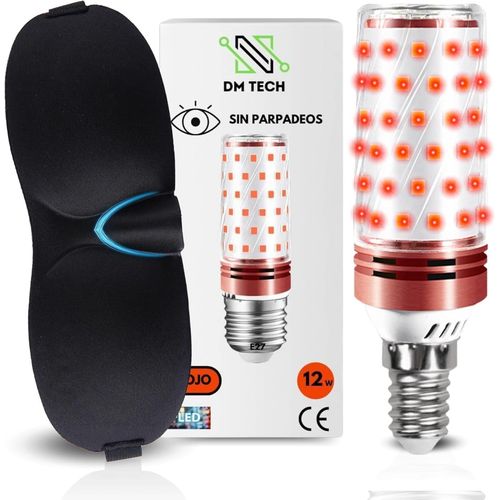 Set Ampoule Lumire Rouge Mlatonine E27 + Masque De Sommeil  Lumire Rouge Anti-Lumire Bleue + Thrapie Sommeil  Led Flicker-Free Pour Relaxation + Chambre + Lecture (Rosca E27[Amp747780]