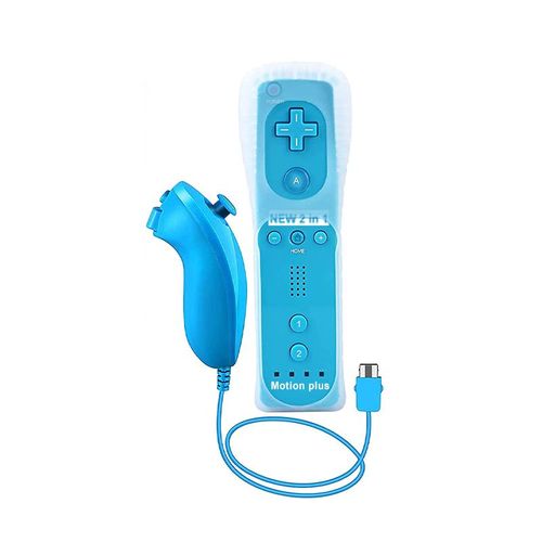 Set Bleu - Tlcommande Avec Motion Plus Pour Nintendo Wii, Manette De Jeu Sans Fil Dahchuck, Manette De Console, Manette De Jeu, 2 Pices