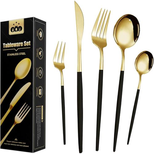 Set Couverts De 6 Personnes Table Dors Mnagre 30 Pices Ensemble De Table Couverts Inox Or Couvert Dor Comprend Des Cout[82]