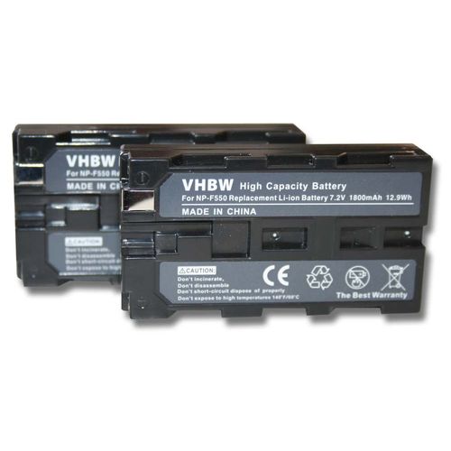 Set de 2 batteries1800mAh pour camscope SONY DCR-TVDCR-TV900, DCR-TV900E, DCR-VX (MiniDV), DCR-VX1000, DCR-VX2000, DCR-VX2100