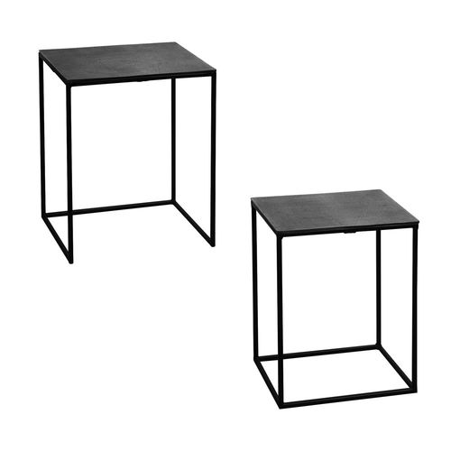 Set De 2 Bouts De Canaps Rectangulaire Noir