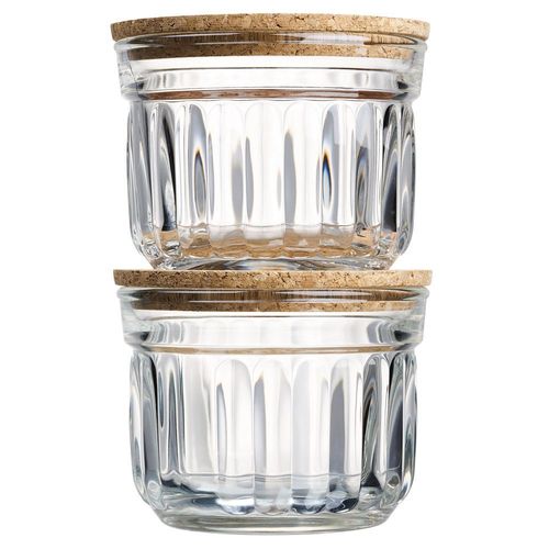 Set De 2 Verrines Conservation Sche Avec Couvercle En Lige