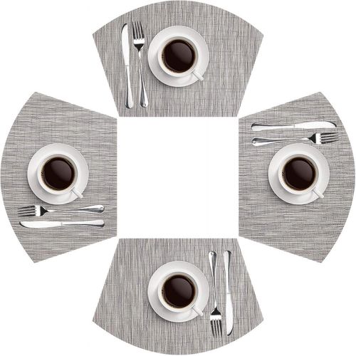 Set De 4 Sets De Table Wedge - Sets De Table Antidrapants Rsistants  La Chaleur (Gris)