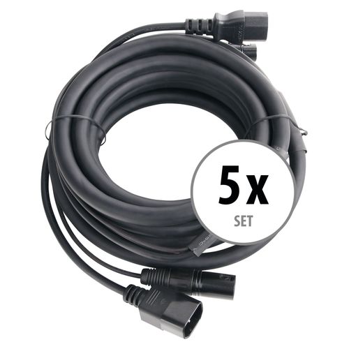 Set De 5 Pronomic Stage Iecd-5 Dmx Cble Hybride C/Dmx 5m