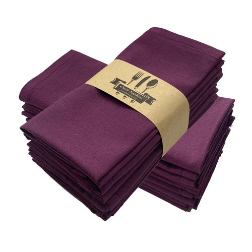 Set De 6 Serviettes De Table En Lin Et Coton Durable,Set De Table pais Et Rutilisable Pour Cuisine,Salle  Manger,Dcoration De Pques Et Mariage,40x40cm