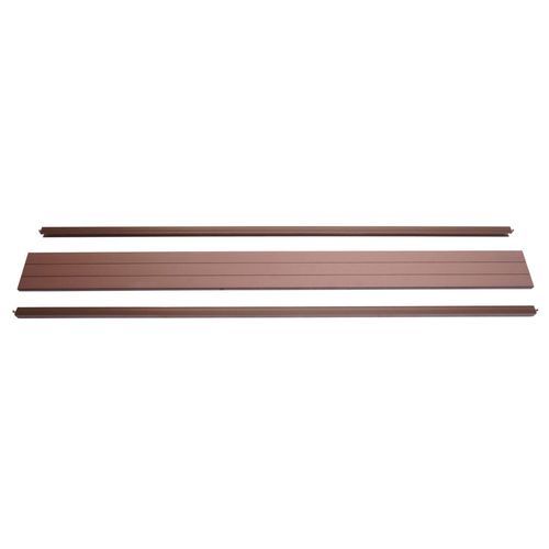 Set De Finition Pour Brise-Vue En Wpc Sarthe, Profil De Finition Brise-Vent   180cm, Brun