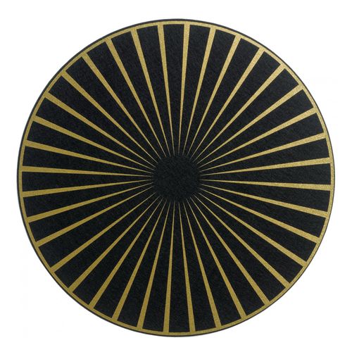 Set De Table Feutre Raini Noir/Or Noir/Or Diameter 40 Cm Winkler