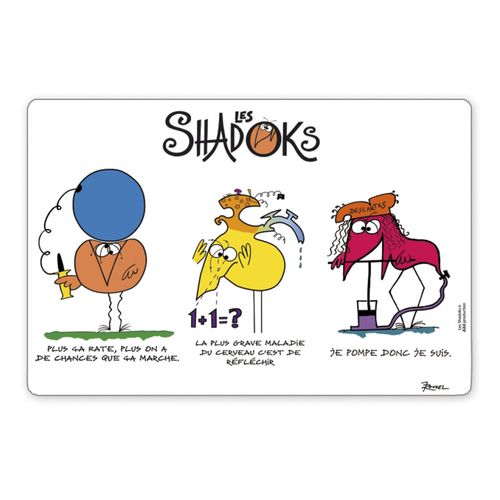 Set De Table Shadoks 3 Devises Assortis 30 X 45 Cm Winkler
