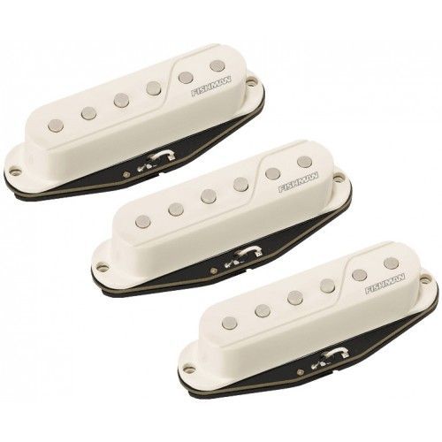 Set Micros Guitare lectrique Fishman Set 3 Micros Simple Bobinage Fluence Blanc