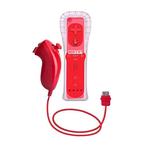 Set Rouge - Tlcommande Avec Motion Plus Pour Nintendo Wii, Manette De Jeu Sans Fil Dahchuck, Manette De Console, Manette De Jeu, 2 Pices