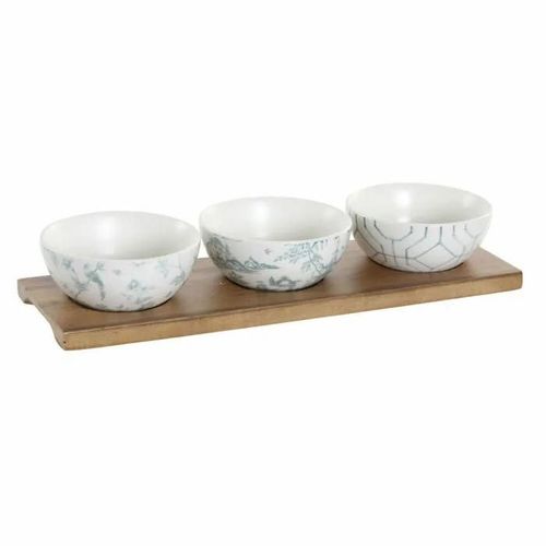 Set Vaisselle Porcelaine Acacia Plastique Oriental Dkd Home Decor
