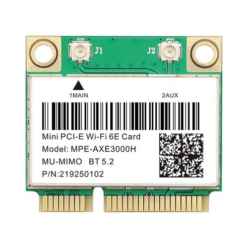 Seule carte - Mini Carte Rseau Pcie Wi-fi 6e Ax210, 5374 Mb/s, Bluetooth 5.2, 802.11ax, 2.4/5/6ghz, Adaptateur Sans Fil, Windows 10, Mu-mimo